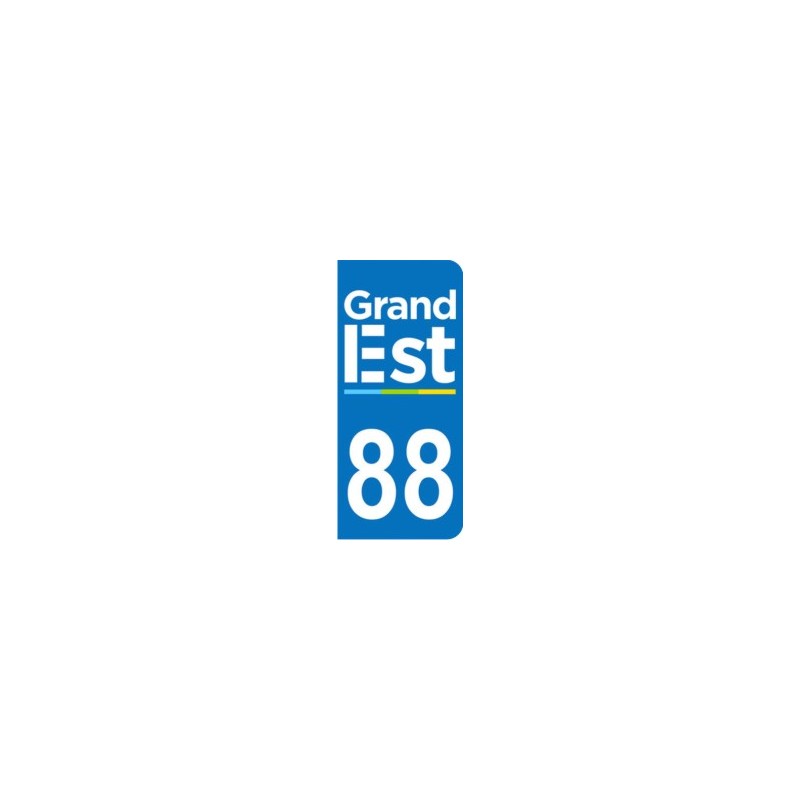 Sticker immatriculation 88 - Grand-Est