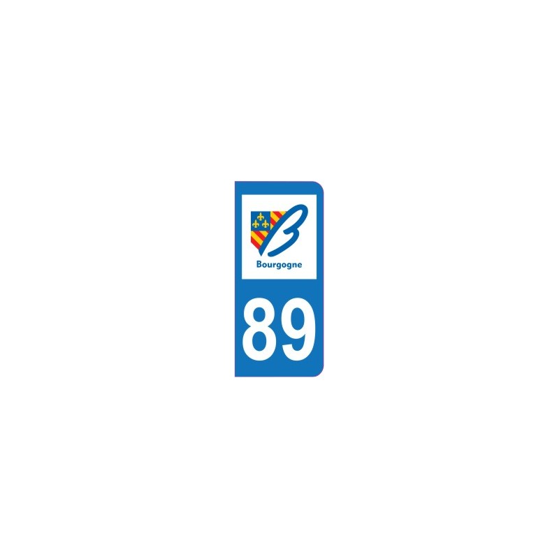 Sticker immatriculation 89 - Yonne