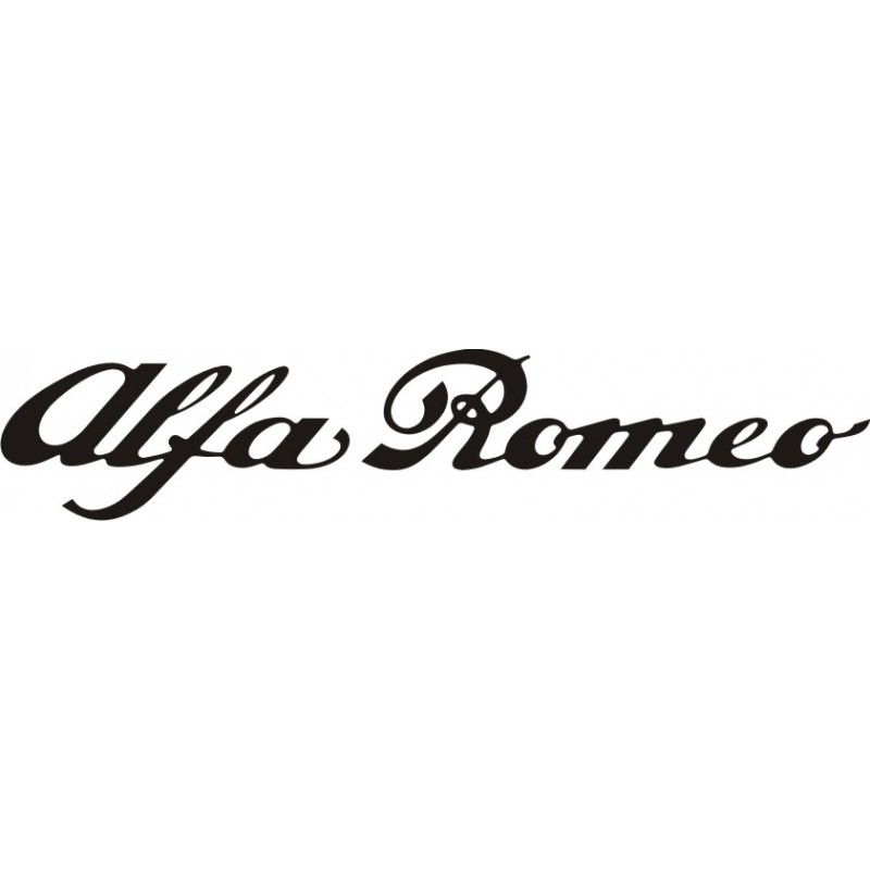 Sticker Alfa Roméo long - Taille et Coloris au choix