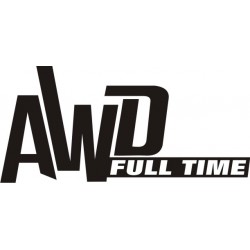 Sticker Toyota AWD Full Time - Taille et Coloris au choix
