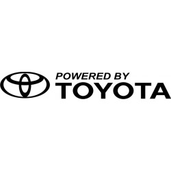 Sticker Powered by Toyota - Taille et Coloris au choix