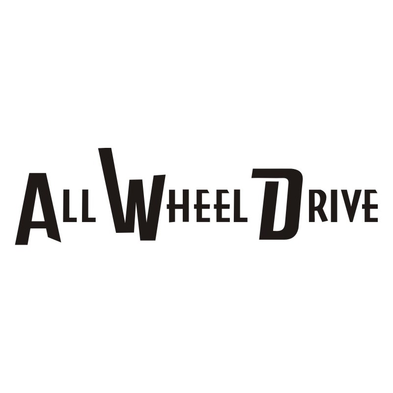 Sticker All Wheel Drive - Taille et Coloris au choix