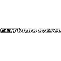 Sticker 2,5 Turbo Diesel - Taille et Coloris au choix
