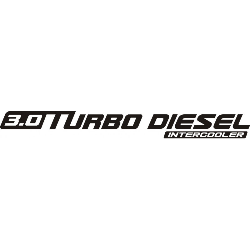 Sticker Chevrolet Turbo Diesel 3L - Taille et Coloris au choix