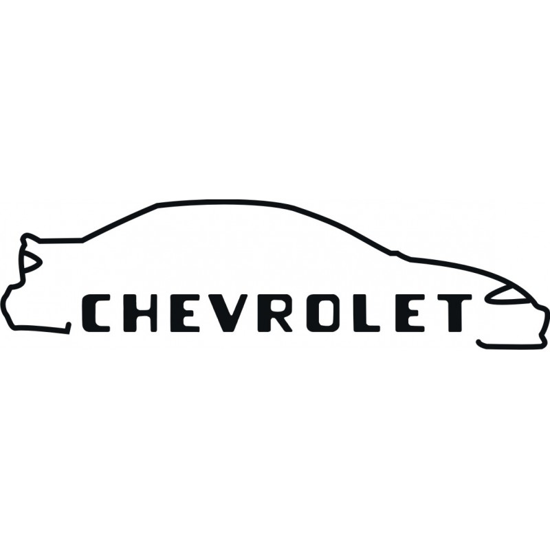 Sticker Chevrolet Dessin - Taille et Coloris au choix