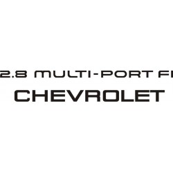 Sticker Chevrolet 2.8 Multi Port - Taille et Coloris au choix