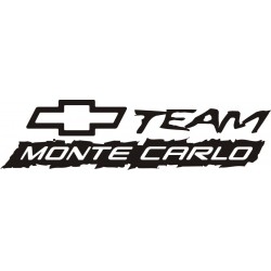 Sticker Chevrolet Team Monte Carlo - Taille et Coloris au choix