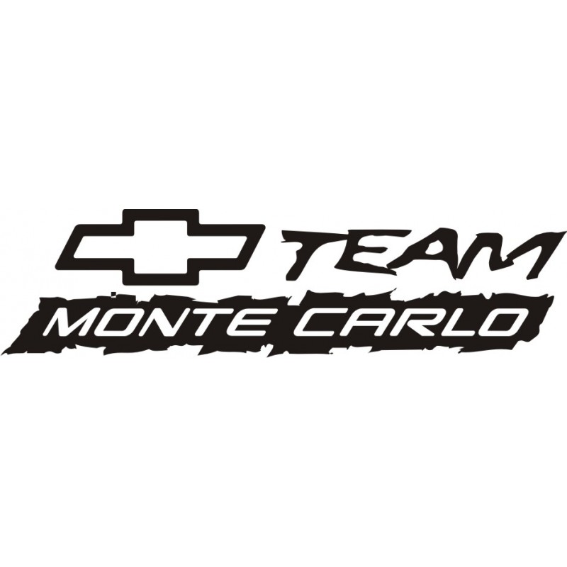 Sticker Chevrolet Team Monte Carlo - Taille et Coloris au choix