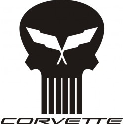 Sticker Corvette 1 - Taille et Coloris au choix