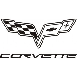 Sticker Corvette 2 - Taille et Coloris au choix