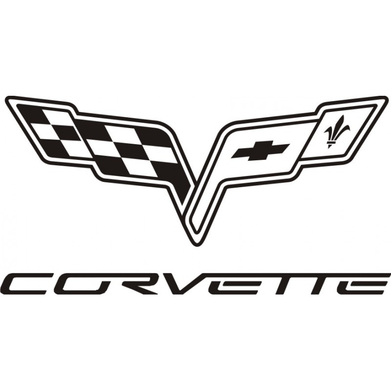 Sticker Corvette 2 - Taille et Coloris au choix.