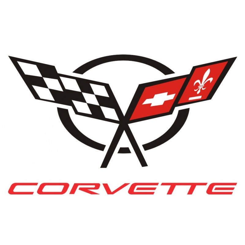 Sticker Corvette logo - Taille au choix