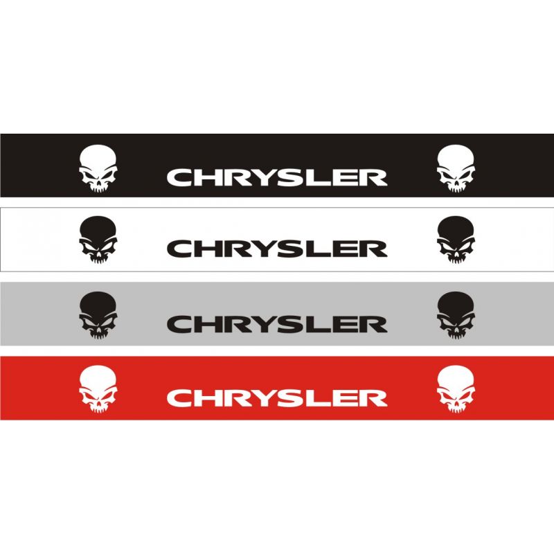 Bandeau pare soleil Chrysler Crâne - 130 cm x 15 cm