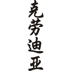 Claudia - Sticker prénom en Chinois