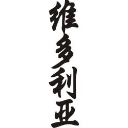 Victoria - Sticker prénom en Chinois