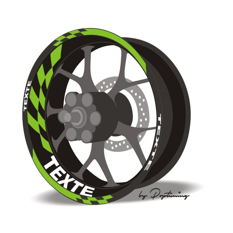 Liseret jante moto Racing Personnalisable