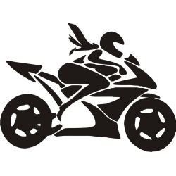 Sticker Femme à Moto - Modèle motard 1