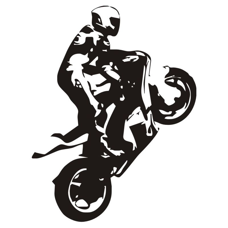 Sticker Moto Stunt - Modèle motard 4