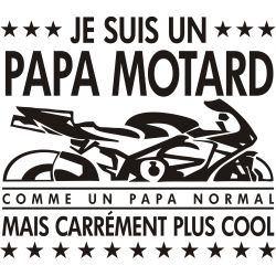 Sticker PAPA Motard Cool - 60 x 52 cm