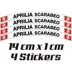 Aprilia Scarabeo 3 - 4 Stickers de jantes