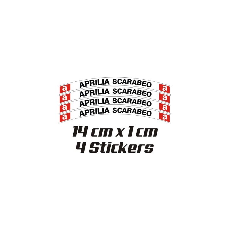 Aprilia Scarabeo 3 - 4 Stickers de jantes