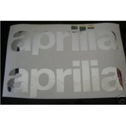 Aprilia 2 Stickers Chrome de 36 x 8 cm - Autocollants Moto Aprilia