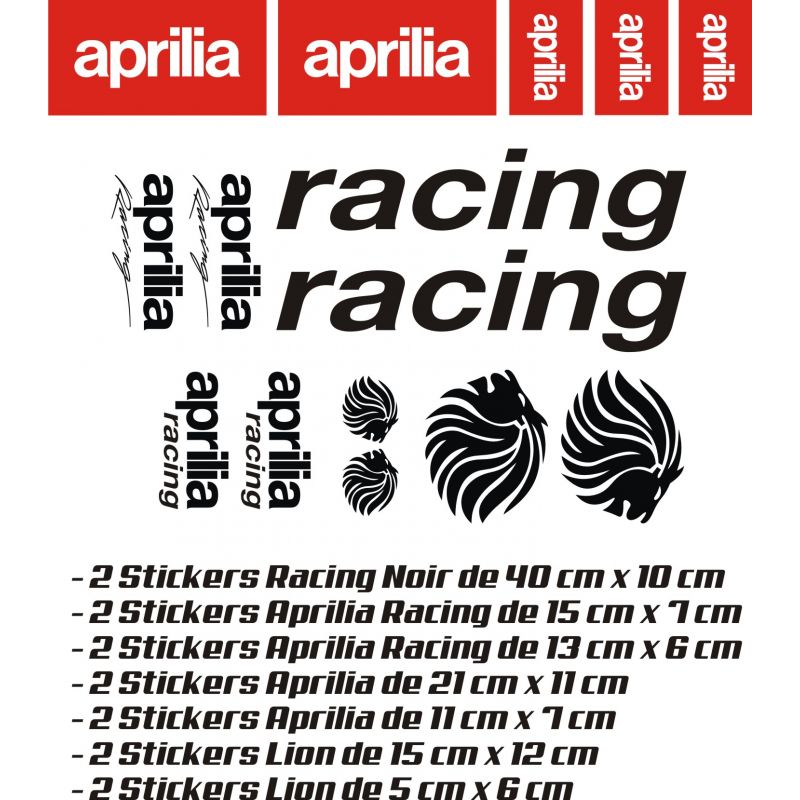 Aprilia Pack Stickers 6 - Autocollants Moto Aprilia