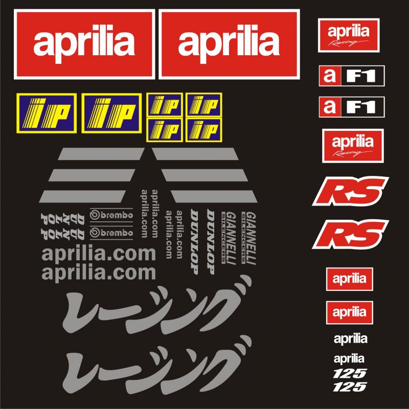 Aprilia Kit déco 3 - Autocollants Moto Aprilia