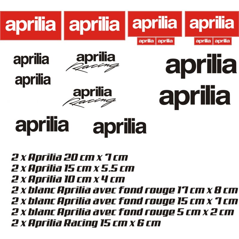 Aprilia Pack Stickers 7 - Autocollants Moto Aprilia