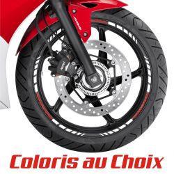 Stickers pour jante de moto RACING - 2 Coloris au choix