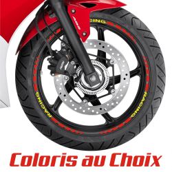 Stickers pour jante de moto RACING - 2 Coloris au choix