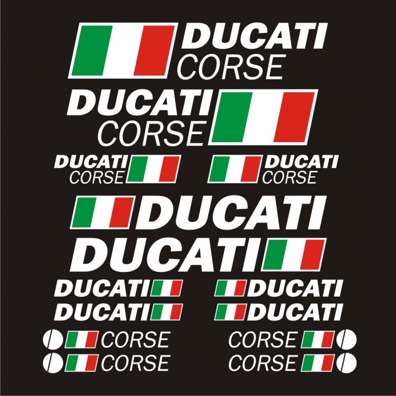 Ducati Corse Stickers - Planche Autocollants 49