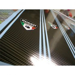 Ducati Corse Stickers Carbone - Bandes 51
