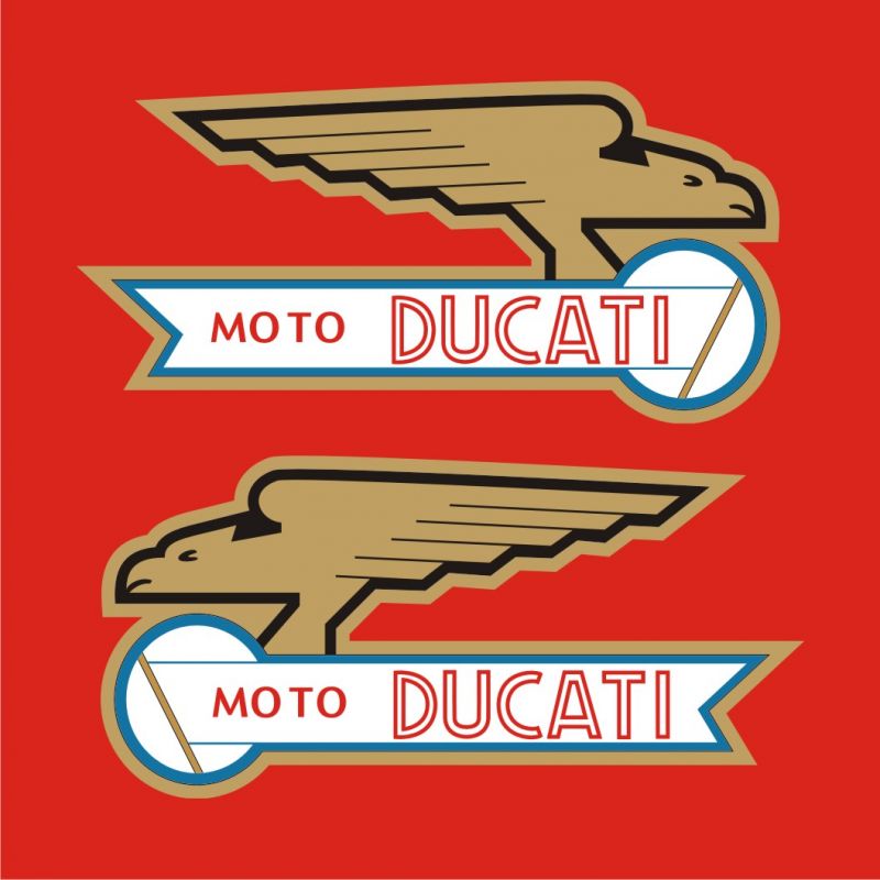 Moto Ducati 2 Stickers - Autocollants 56