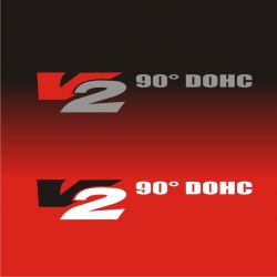 Ducati V2 90 DOHC Stickers - Autocollants 78