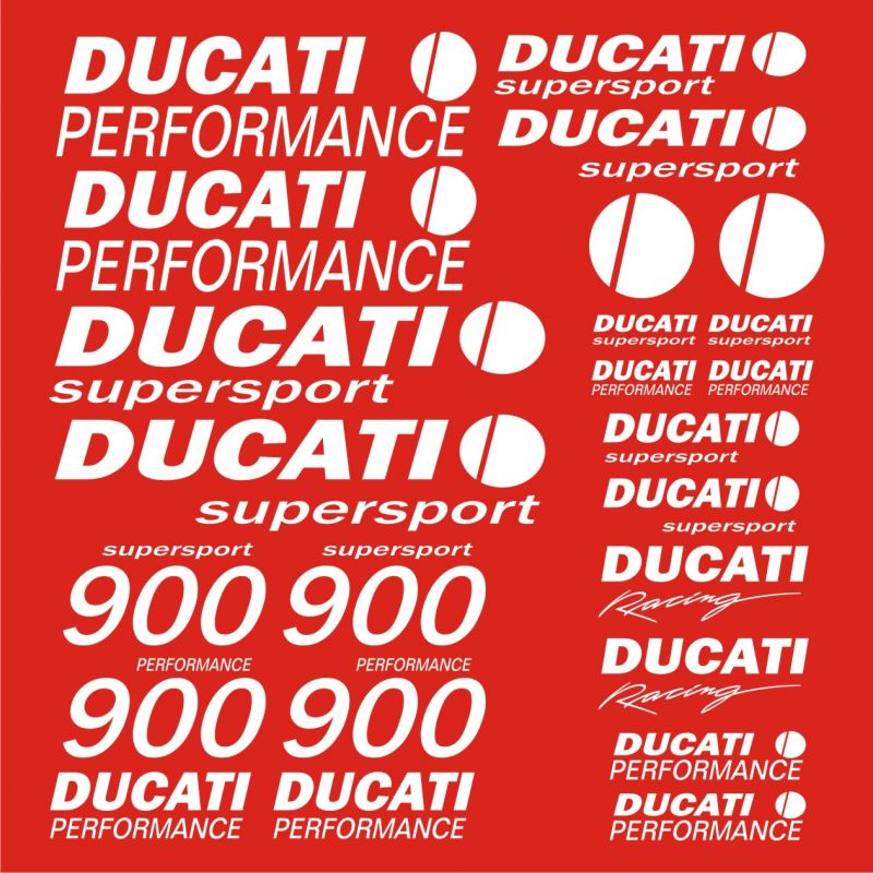 Ducati Supersport 900 Stickers - Planche Autocollants 109