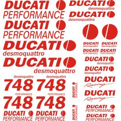 Ducati Desmoquattro 748 Stickers - Planche Autocollants 112