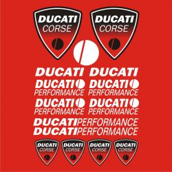 Ducati Performance Planche Stickers - Planche Autocollants 123