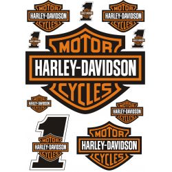 Harley Sticker - Planche Autocollant Harley Davidson 12