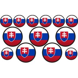 autocollant drapeau Slovaquie rond
