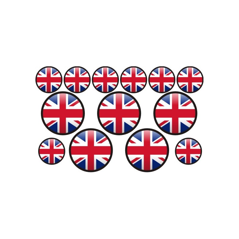 autocollant drapeau Royaume unis rond