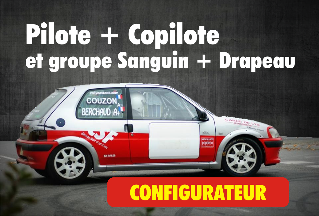 Stickers vitres Pilote Copilote Rallye — Poptuning